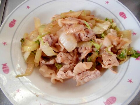 豚肉と白菜の鶏ガラ炒め